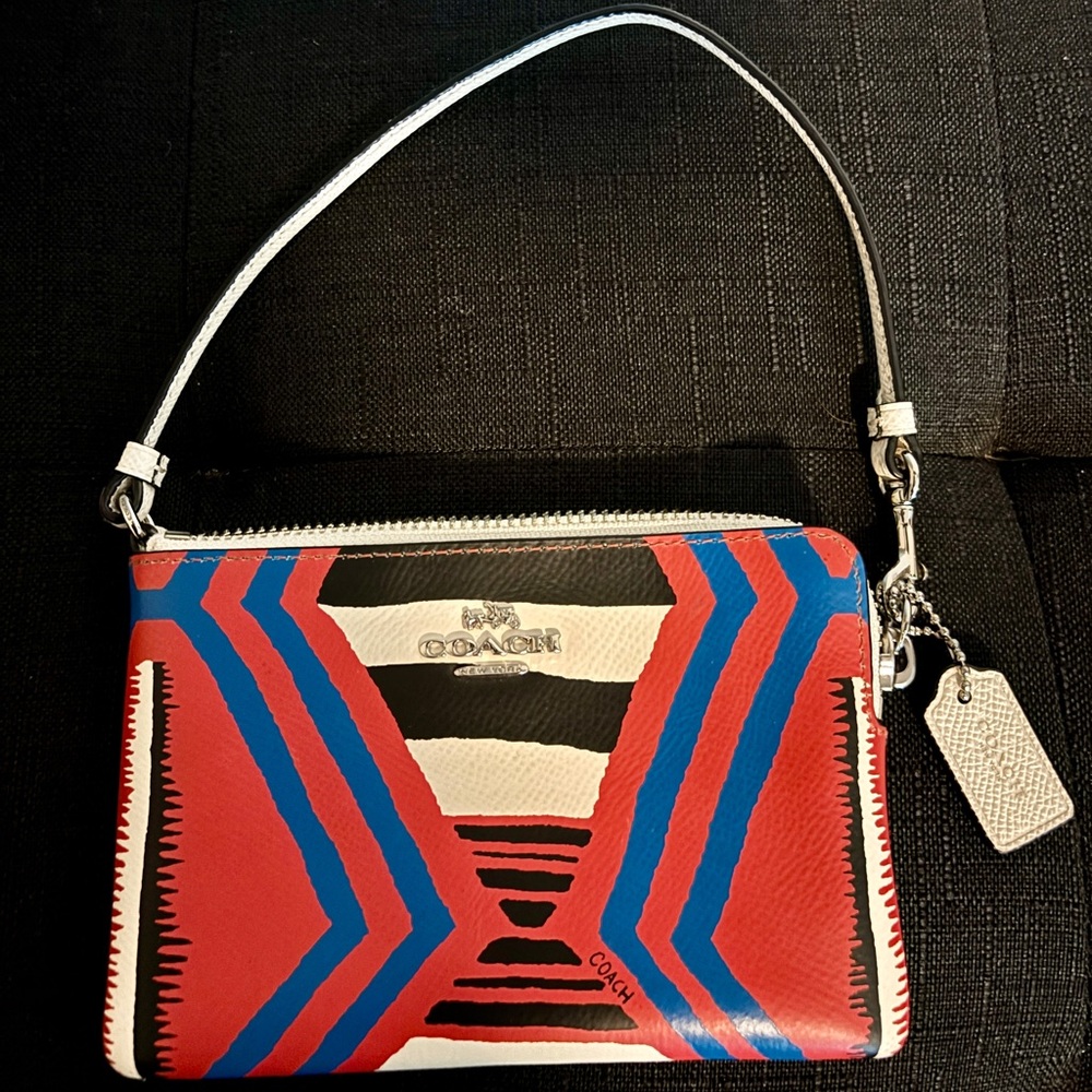 Coach Multicolor Geometric Clutch